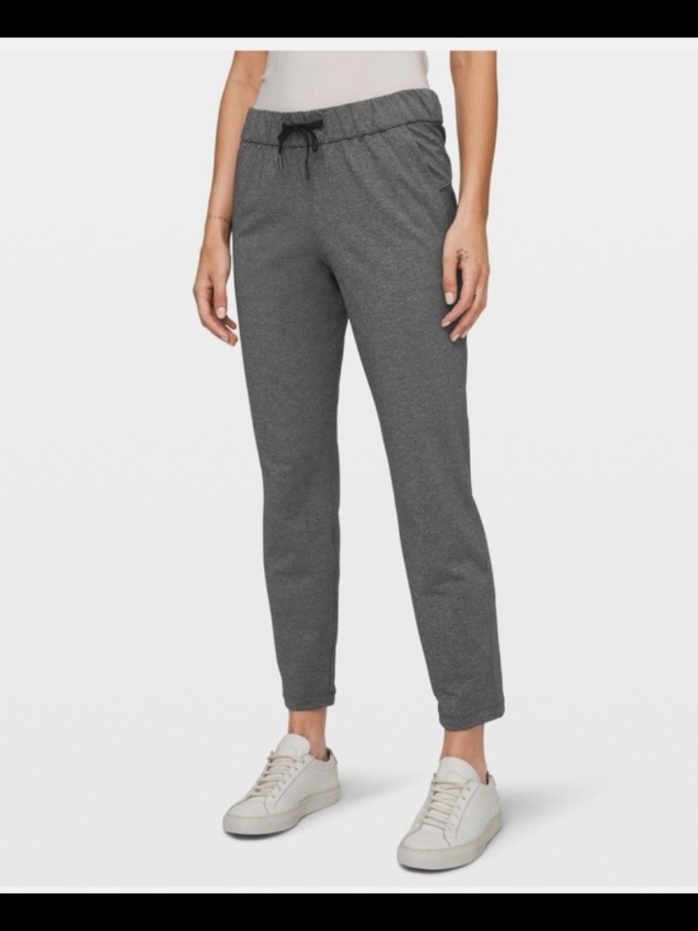 lululemon athletica Heathered Charcoal Drawstring Joggers
